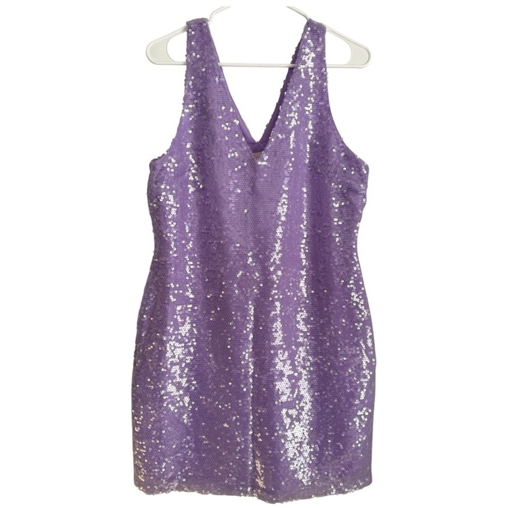 Sequin Purple Sleeveless Dress size S ,